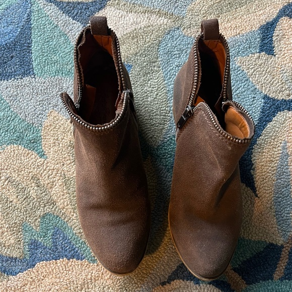 Lucky Brand Double Zip Suede Booties - Picture 2 of 6